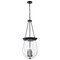 Nuvo Boliver 3-Light Pendant 14 in. Matte Black Clear Seeded Glass 60/7803 - alternate 5